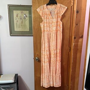 Waverly Orange Floral Maxi Dress